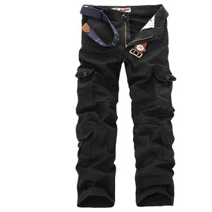 Men's Polyester Full Length Multi-Pocket Zipper Fly Closure Pants