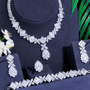 Women's Copper Cubic Zirconia Vintage Luxurious Jewelry Sets