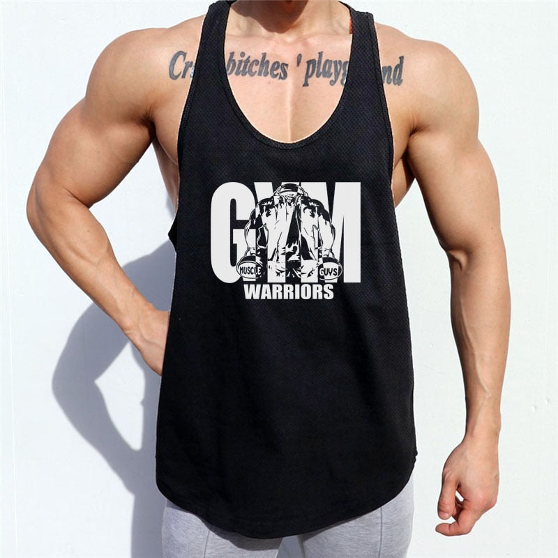 Men's O-Neck Sleeveless Quick Dry Compression Gym Wear Shirt