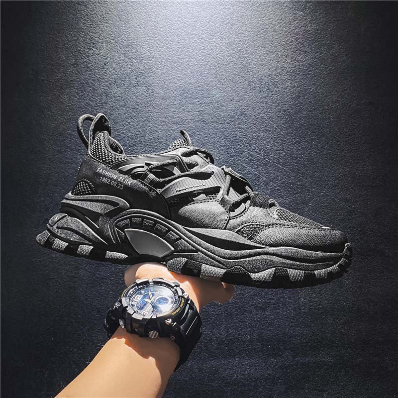 Men's Synthetic Round Toe Lace-up Closure Breathable Sport Shoes