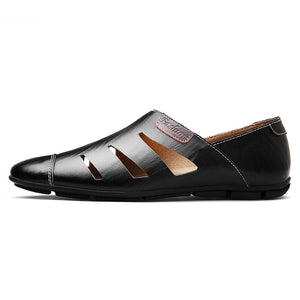 Men's PU Leather Pointed Toe Slip-On Closure Casual Loafers