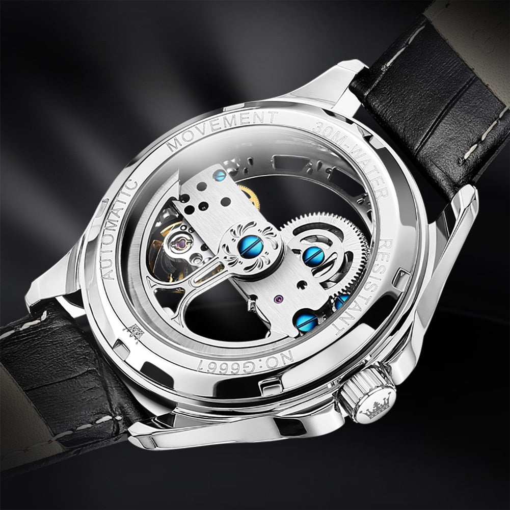 Men's Automatic Stainless Steel Waterproof Mechanical Watches