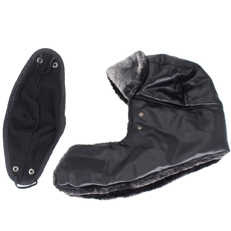 Men's Faux Leather Casual Wear Solid Pattern Winter Bomber Hat