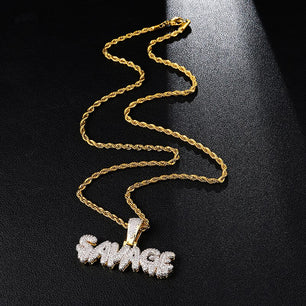 Men's Copper Cubic Zirconia Link Chain Trendy Hip Hop Necklace