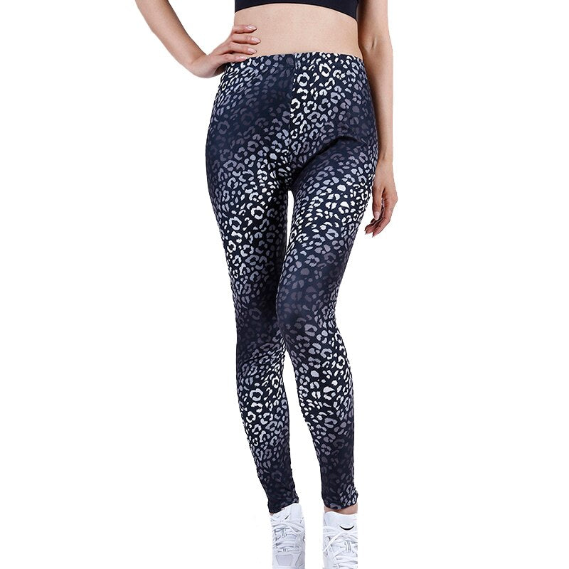 Women's Polyester High Waist Pattern Quick Dry Printed Leggings