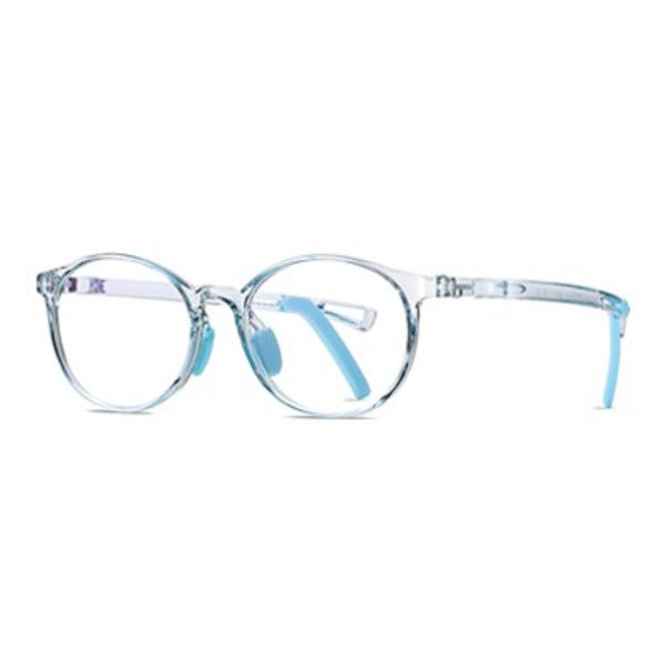 Kid's Polycarbonate Solid Pattern Transparent Glasses Frame