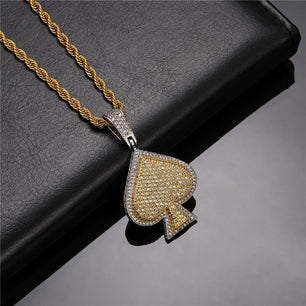 Men's Copper Cubic Zirconia Link Chain Trendy Geometric Necklace