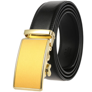 Men's Cowskin Automatic Metal Buckle Luxury Solid Strap Belt