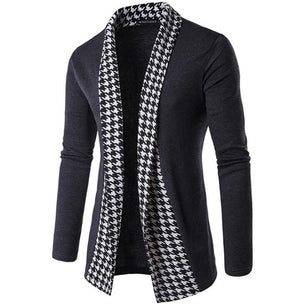 Men's Polyester Turn Down Collar Casual Cuff Knitted Cardigan