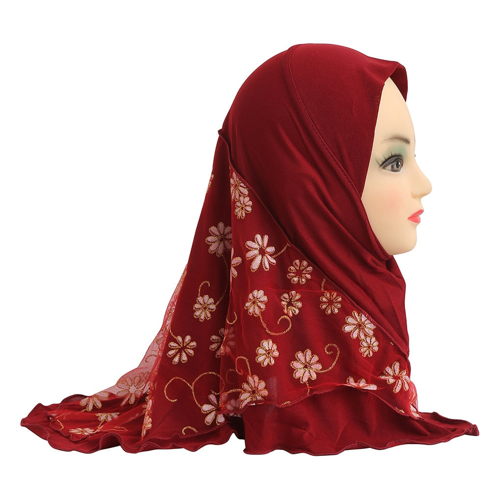 Women's Arabian Cotton Long Neck Wrap Chiffon Hijabs Scarfs