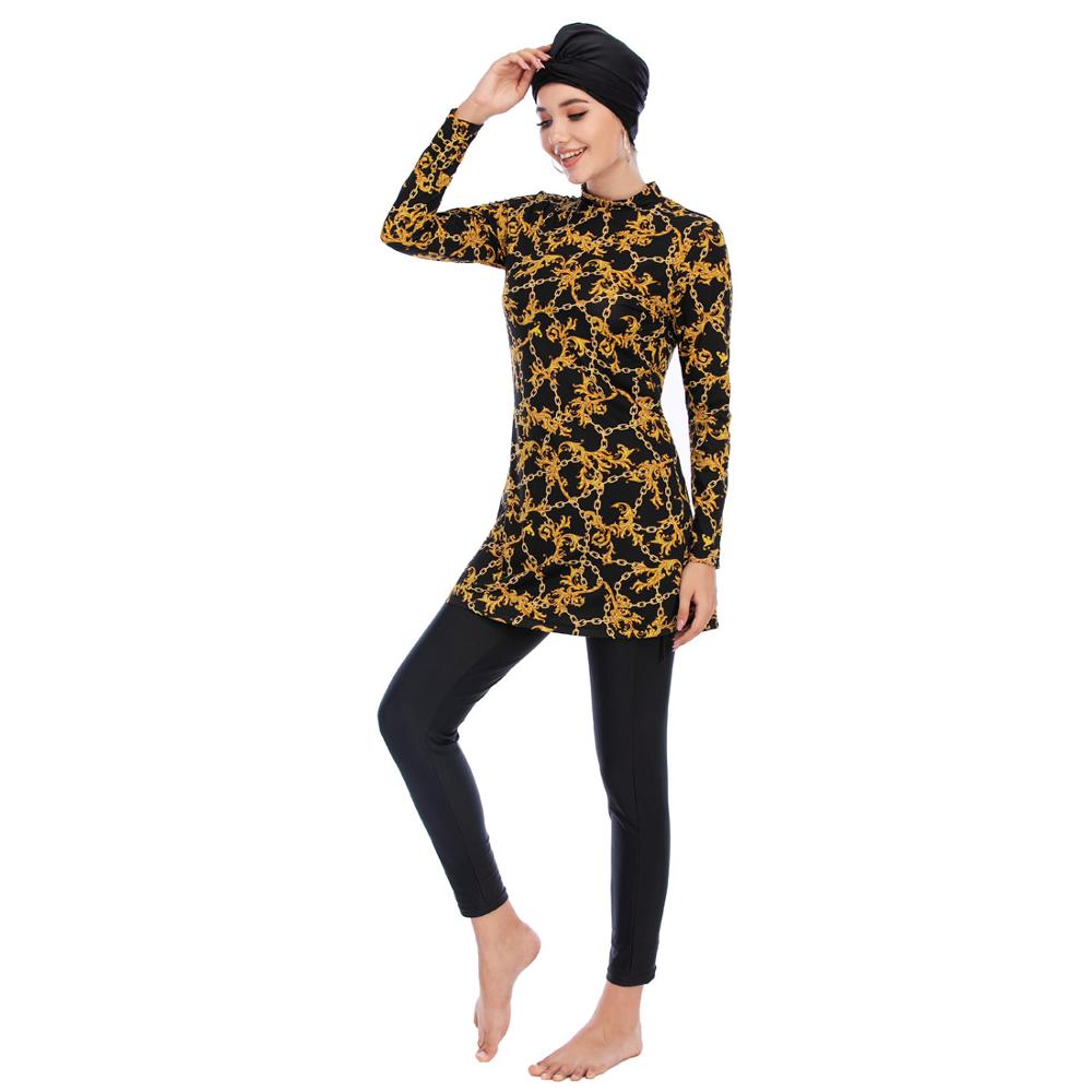 Women's Arabian Spandex Full Sleeves Printed Swimwear