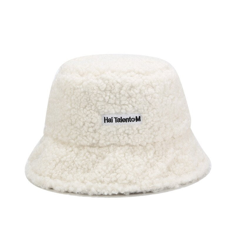 Women's Wool Faux Fur Outdoor Casual Wear Trendy Bucket Hat