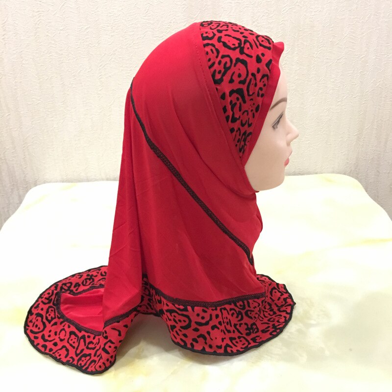 Women's Arabian Polyester Headwear Leopard Printed Hijabs