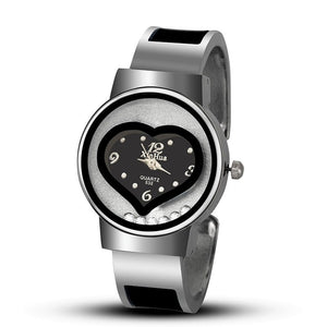 Women's Alloy Case Water Resistant Heart Shaped Quartz Watch