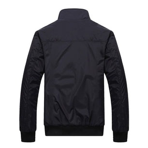 Men's Polyester Full Sleeves Zipper Closure Hip Hop Slim Jacket