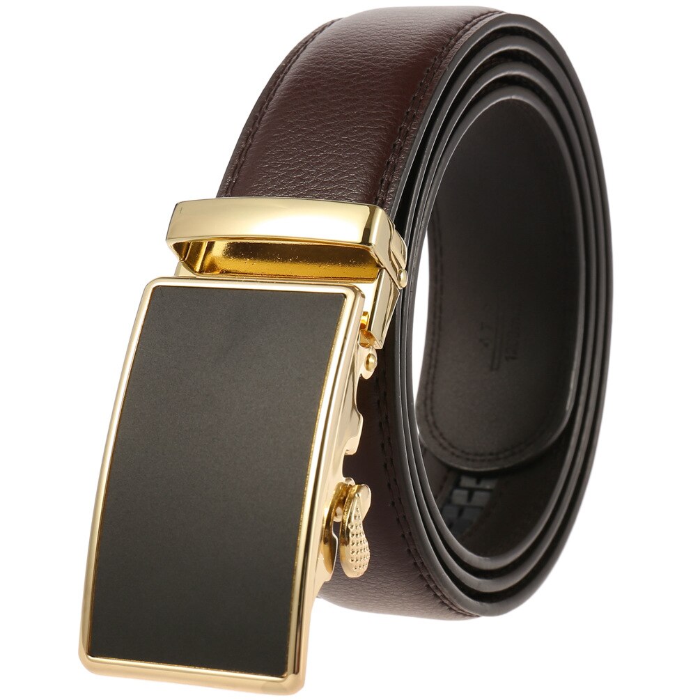 Men's Cowskin Automatic Metal Buckle Luxury Solid Strap Belt