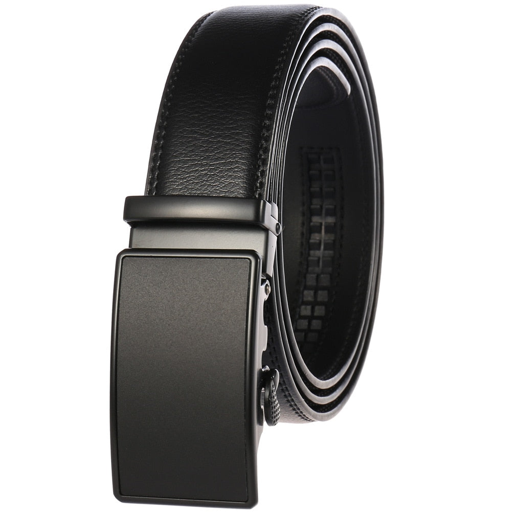 Men's Cowskin Automatic Metal Buckle Luxury Solid Strap Belt