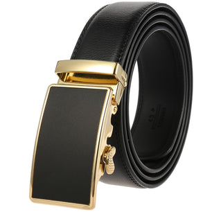 Men's Cowskin Automatic Metal Buckle Luxury Solid Strap Belt