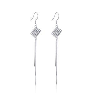 Women's 100% 925 Sterling Silver Trendy Geometric Drop Earrings