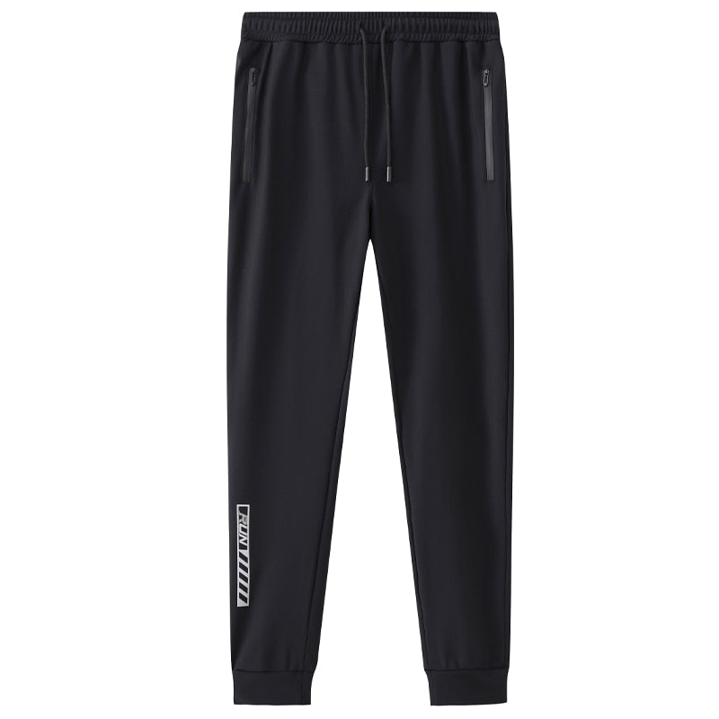 Men's Polyester Quick Dry Drawstring Closure Workout Trousers