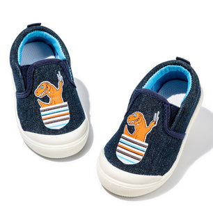 Kid's Canvas Anti-Slippery Round Toe Slip-On Closure Casual Shoes