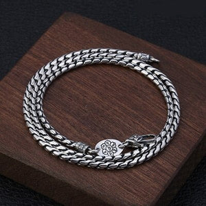 Men's 100% 925 Sterling Silver Geometric Pattern Elegant Necklace