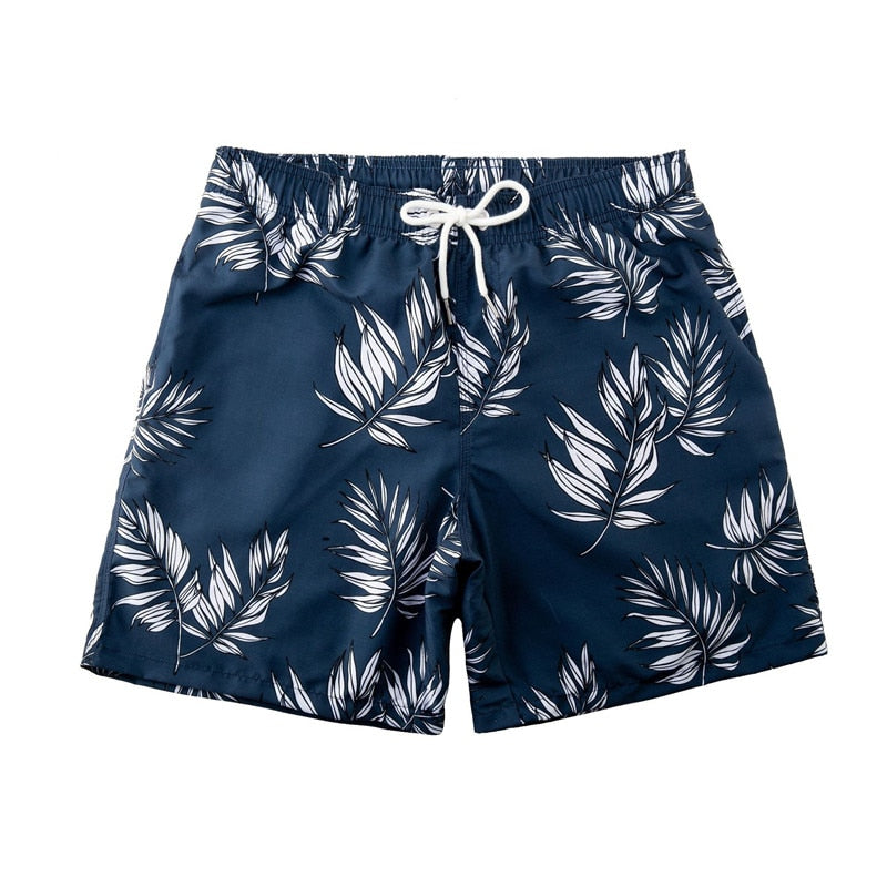 Men's Polyester Quick Dry Swimwear Printed Pattern Shorts