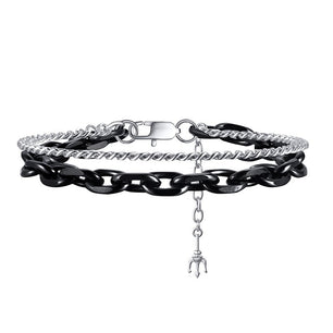 Men's Stainless Steel Link Chain Lobster Clasp Elegant Bracelet