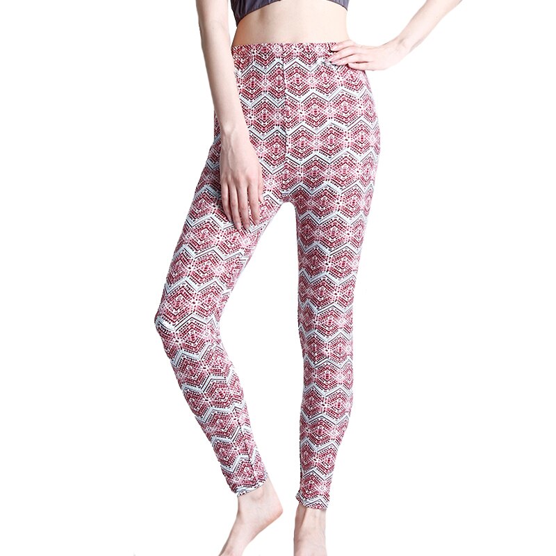 Women's Polyester High Waist Pattern Quick Dry Printed Leggings