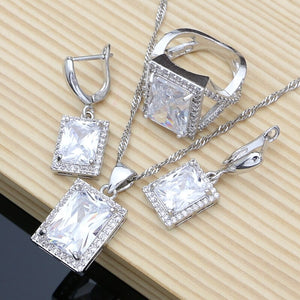 Women's 925 Sterling Silver Link Chain Square Classic Necklace