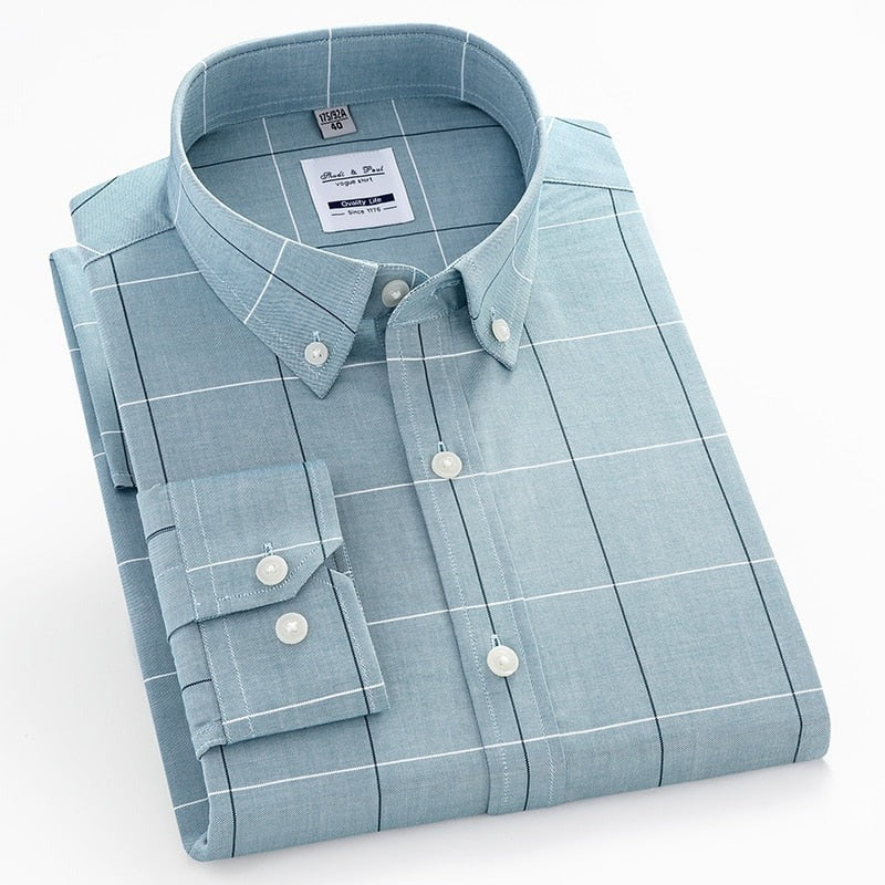 Men's Cotton Turn Down Collar Full Sleeves Casual Wear Shirt