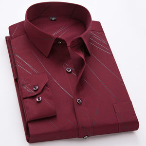 Men's Cotton Turn-Down Collar Single Breasted Print Casual Shirt
