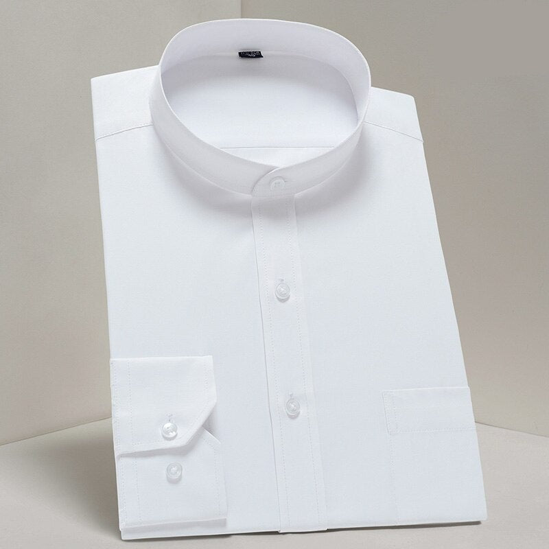 Men's Cotton Single Breasted Full Sleeves Wedding Slim Shirts