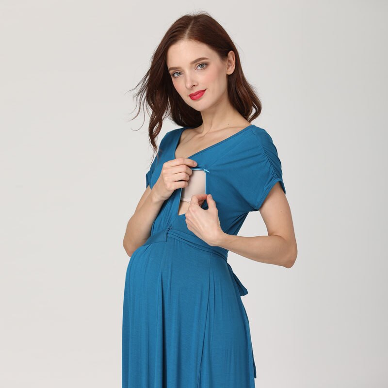 Women's Spandex Short Sleeves Maternity Sexy Causal Wear Dress