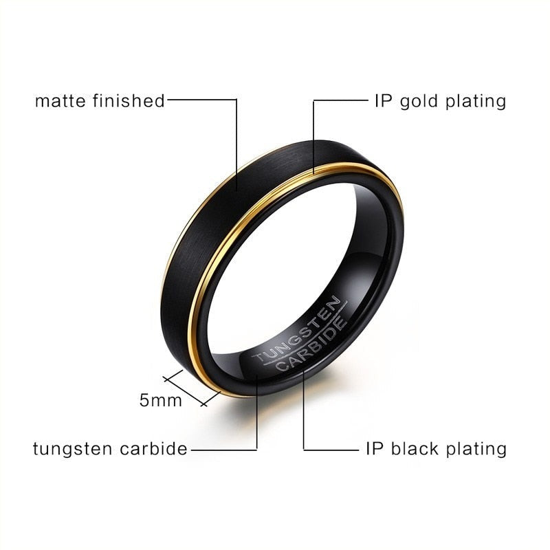 Men's Stainless Steel Metal Trendy Engagement Round Pattern Ring