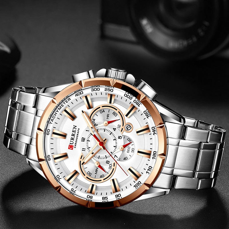 Men's Stainless Steel Mechanical Waterproof Elegant Wrist Watch