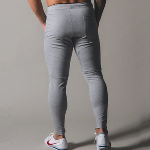 Men's Cotton Drawstring Elastic Waist Gym Wear Casual Trousers