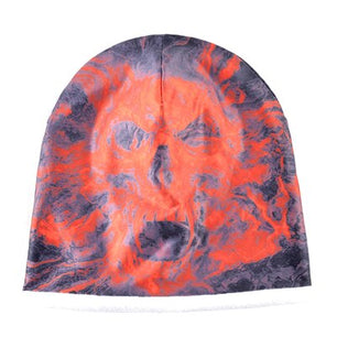 Men's Polyester Skullies Beanies Casual Printed Hip Hop Cap