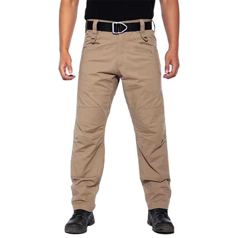 Men's Polyester Mid Waist Full Length Zipper Fly Plain Pants