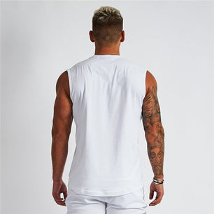 Men's V-Neck Sleeveless Quick Dry Compression Gym Wear Shirt