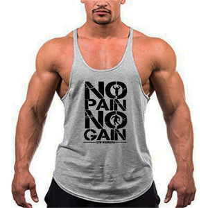 Men's Round Neck Cotton Sleeveless Fitness Gym Workout Vest