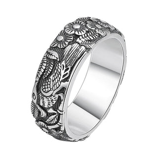 Women's 925 Sterling Silver Animal Pattern Wedding Party Ring