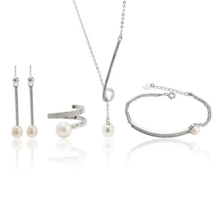 Women's 100% 925 Sterling Silver Freshwater Pearl Jewelry Sets