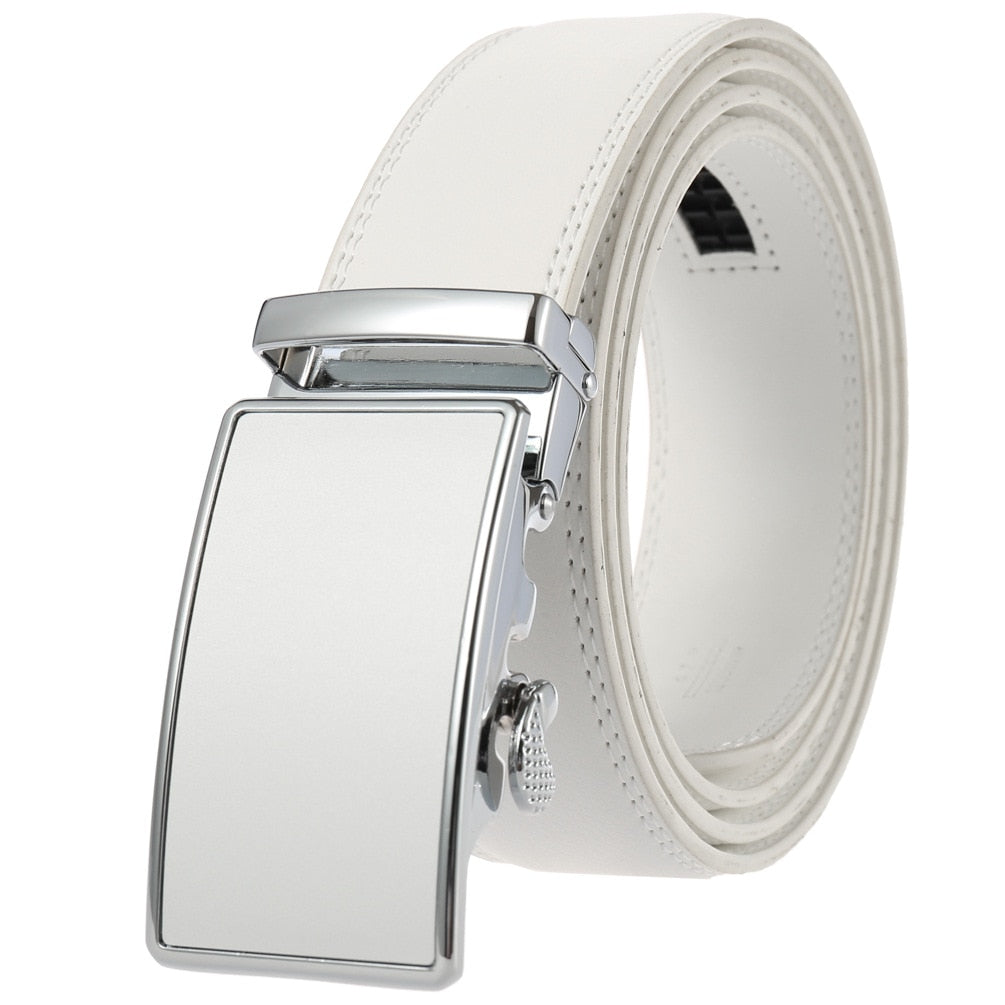 Men's Cowskin Automatic Metal Buckle Luxury Solid Strap Belt