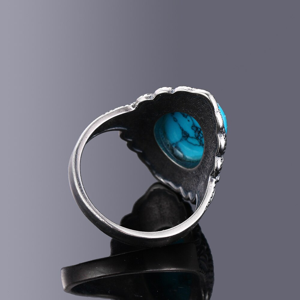 Women's 100% 925 Sterling Silver Obsidian Hyperbole Oval Ring