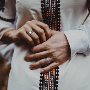 Men's 100% Tungsten Round Pattern Trendy Wedding Luxury Rings