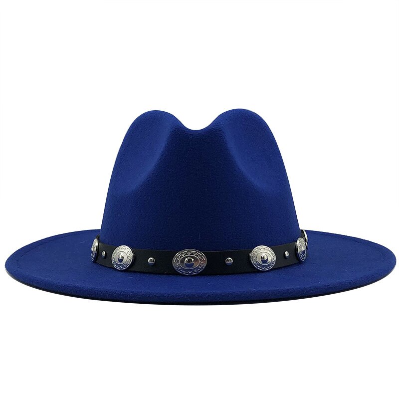 Women's Wool Rivet Ribbon Pattern Casual Wear Elegant Trendy Hat