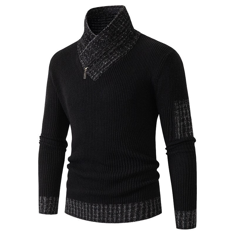 Men's Acrylic Turtleneck Full Sleeves Knitted Casual Wear Sweater