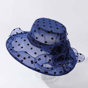 Women's Organza Sun Protection Floral Pattern Beach Sun Hats