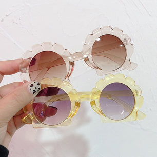 Kid's Resin Frame Outdoor Round Pattern Trendy UV400 Sunglasses